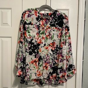 Floral V-Neck